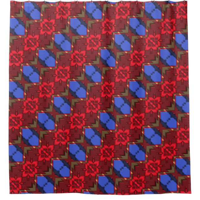 Cortina Para Chuveiro Modern Native American 34 (Frente)