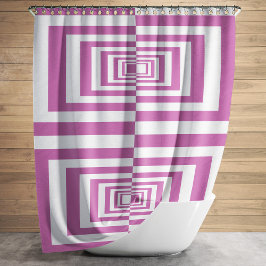 Cortina Para Chuveiro Moderno Minimalista Rosa
