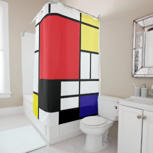 Cortina Para Chuveiro Mondrian, minimalista
