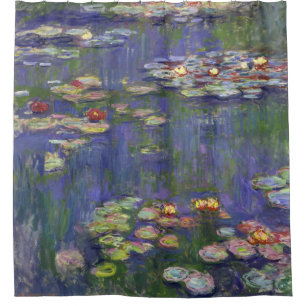 Cortina Para Chuveiro Monet Water Lily - Pintura de plataforma