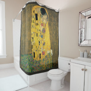 Cortina Para Chuveiro Mude a Cor! O Beijo de Klimt, Arte Vintage