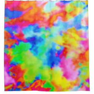 Cortina Para Chuveiro Multi teste padrão colorido de Holi + suas ideias