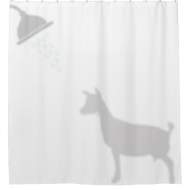 Cortina Para Chuveiro Nigeriano Dairy Goat Silhouette Shadow Buddie (Frente)
