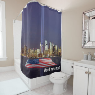 Cortina Para Chuveiro Nós nunca esqueceremos o tributo 9-11