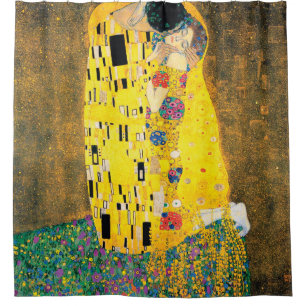 Cortina Para Chuveiro O beijo por Gustavo Klimt