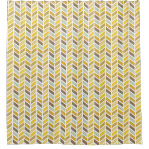 Cortina Para Chuveiro Ouro, amarelo, design do teste padrão de