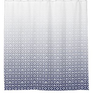 Cortina Para Chuveiro Padrão de flor de lis