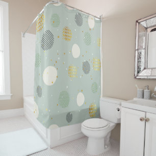 Cortina Para Chuveiro Padrão de tons geométricos de Pastel na moda Abstr