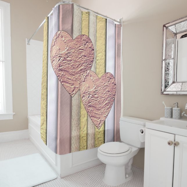 Cortina Para Chuveiro Padrão metálico com brilho (In Situ)