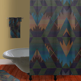 Cortina Para Chuveiro Padrão Tribal do Sudoeste