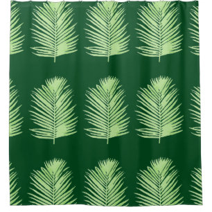 Cortina Para Chuveiro palmeira gráfica deixa verde