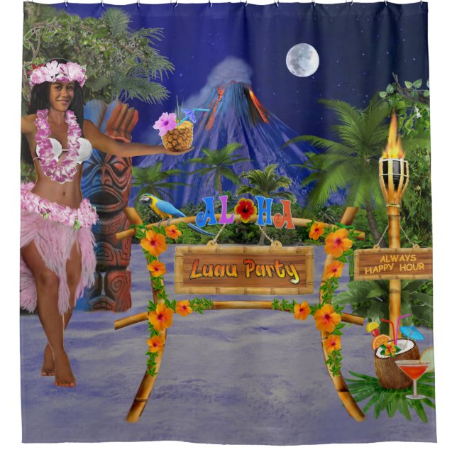 CORTINA PARA CHUVEIRO PARTIDO DE LUAU (Frente)