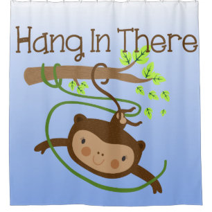 Cortina Para Chuveiro Pendure ali, macaco-animais, selva