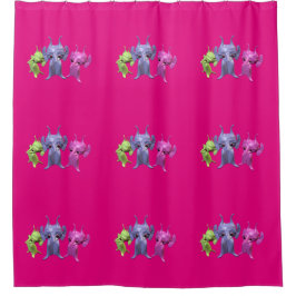 Cortina Para Chuveiro Pequenos marcianos