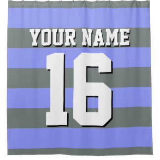 Cortina Para Chuveiro Periwinkle Charcarbonus Sports Jersey Preppy Strip