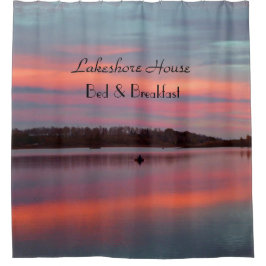 Cortina Para Chuveiro Pescador Sunset Personalizado Chá do Lago Cortina