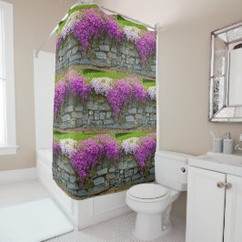 Cortina Para Chuveiro Phlox Drapado Em Rochas