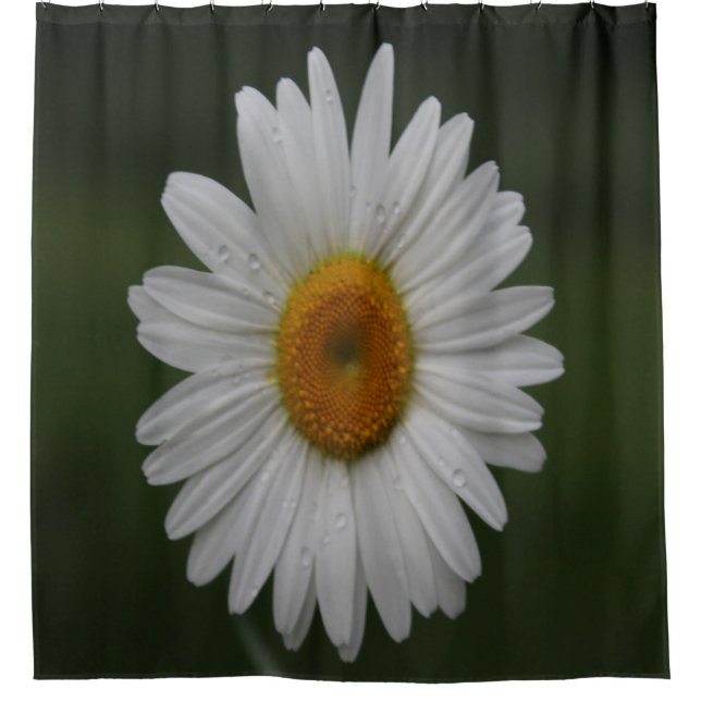 Cortina Para Chuveiro Pingos de chuva nas pétalas (Frente)