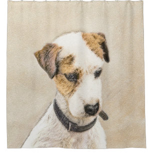 Cortina Para Chuveiro Pintura de Parson Jack Russell Terrier - Arte Cani