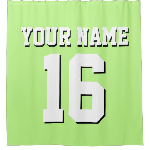 Cortina Para Chuveiro Pistachio Green Sports Team Jersey