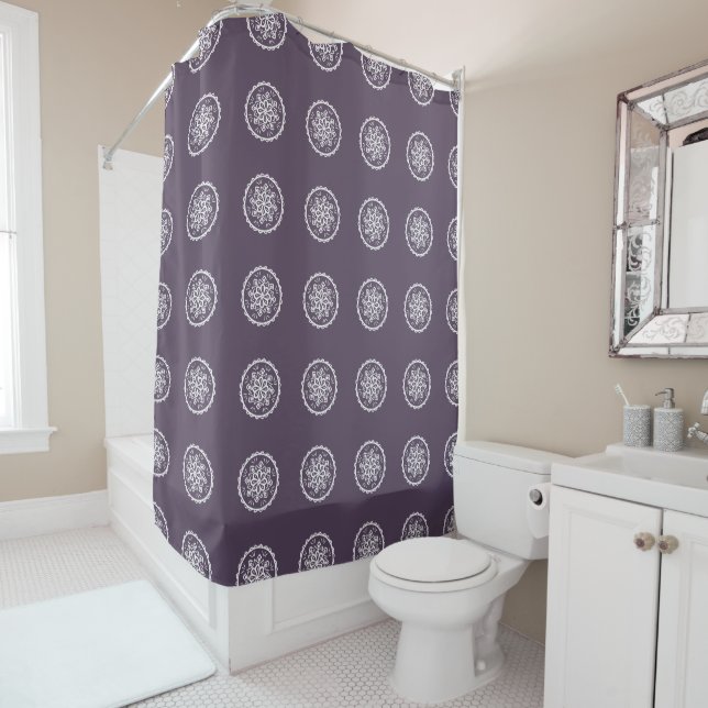 Cortina Para Chuveiro Plum Mandala (In Situ)