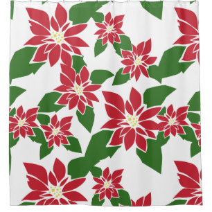 Cortina Para Chuveiro Poinsettia