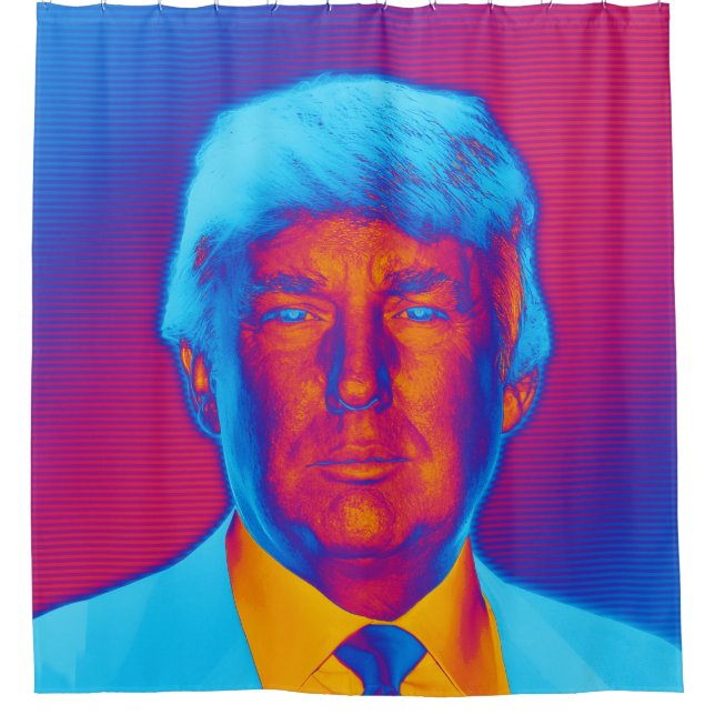 Cortina Para Chuveiro Pop Art Presidente Trump (Frente)