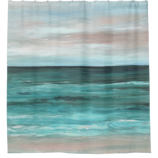 Cortina Para Chuveiro Praia do oceano da opinião 265 do mar (Frente)