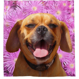 Cortina Para Chuveiro Puggle bonito