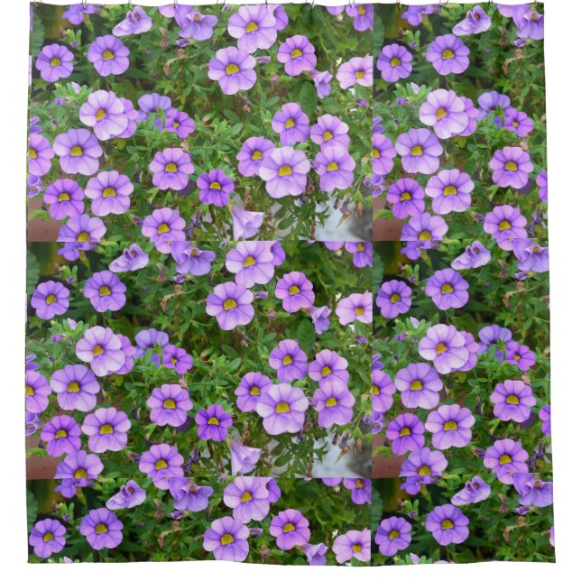 Cortina Para Chuveiro Purple Floral (Frente)