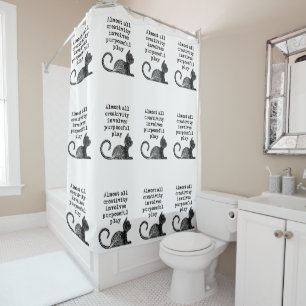 Cortina Para Chuveiro Quase toda criatividade envolve uma brincadeira pr