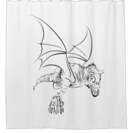 Cortina Para Chuveiro Raptor/Tribal