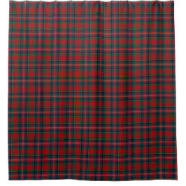 Cortina Para Chuveiro Red, Blue e Green Scottish MacPherson Tartan