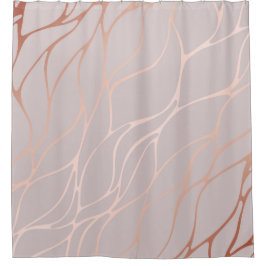 Cortina Para Chuveiro Rosa ouro, onda, linda, feminina, chique, elegante