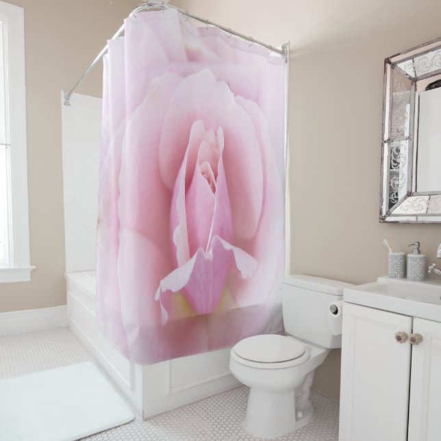 Cortina Para Chuveiro Rosa Rosa Rosa Pastel (In Situ)