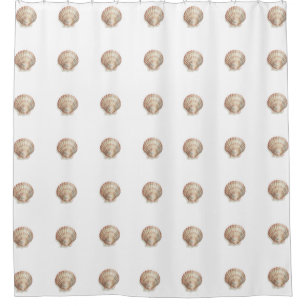 Cortina Para Chuveiro Seashell Rosa e Cream