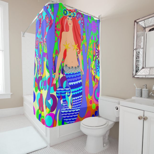 Cortina Para Chuveiro sereia bonito (In Situ)