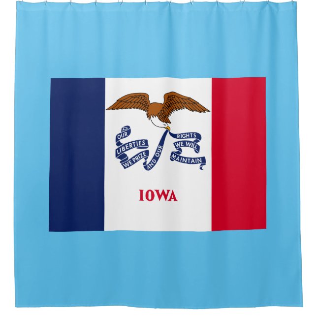 Cortina Para Chuveiro Sinalizador do Estado de Iowa (Frente)