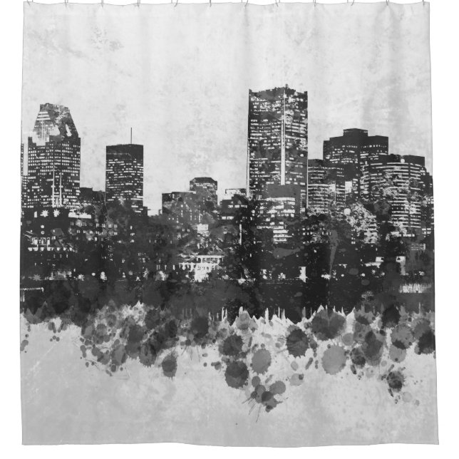 Cortina Para Chuveiro Skyline Cityscape Design 47 Montreal (Frente)