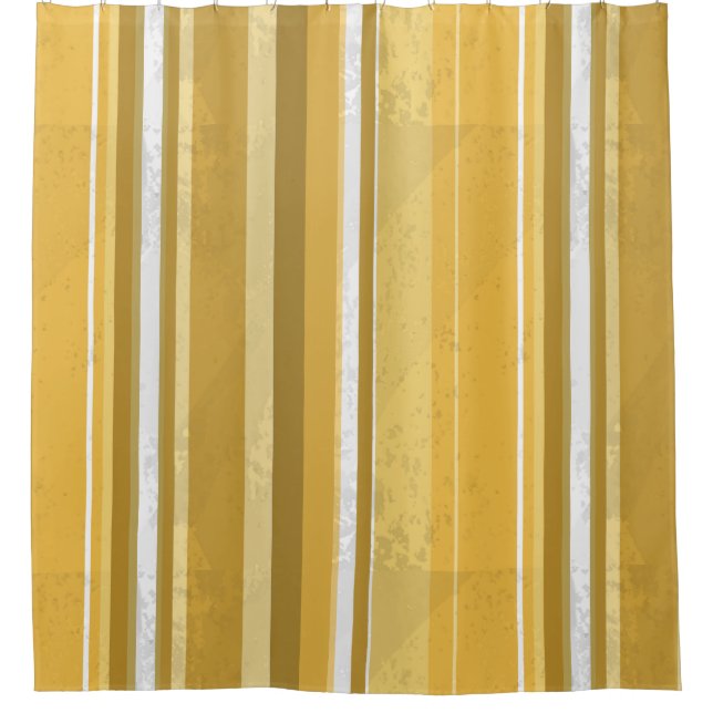 Cortina Para Chuveiro Stripes Amarelo (Frente)