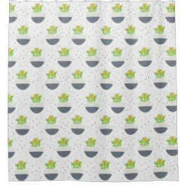 Cortina Para Chuveiro Suculent Kalanchoe Plant Mãe Patterno