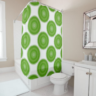 Cortina Para Chuveiro Sun Mandala verde