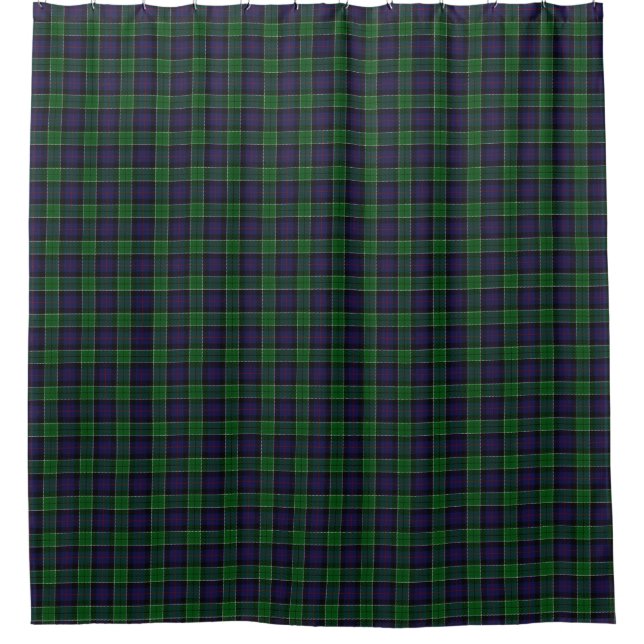 Cortina Para Chuveiro Tartan escocês da caça de Leslie do clã (Frente)