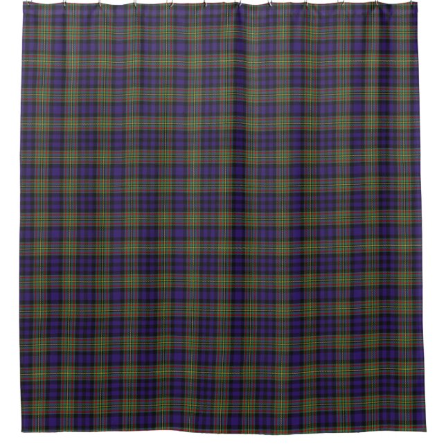 Cortina Para Chuveiro Tartan escocês da herança de MacLellan do clã (Frente)