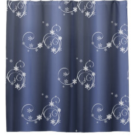 Cortina Para Chuveiro Teal Metálico, Brancos, Natal
