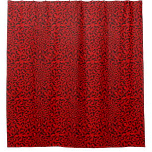 Cortina Para Chuveiro Teste padrão cor-de-rosa da textura do leopardo