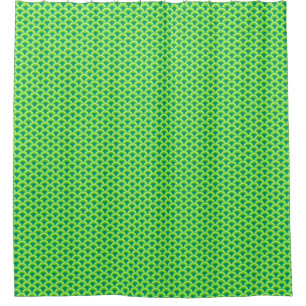 Cortina Para Chuveiro Teste padrão de onda do art deco - verde de jade