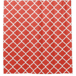Cortina Para Chuveiro Teste padrão fino de Moraccan Quatrefoil do