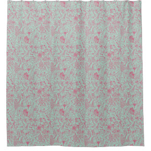 Cortina Para Chuveiro Teste padrão floral bonito do verão