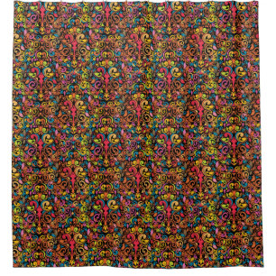 Cortina Para Chuveiro Teste padrão Funky